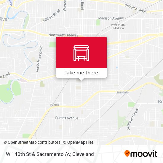 W 140th St & Sacramento Av map