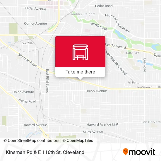 Mapa de Kinsman Rd & E 116th St