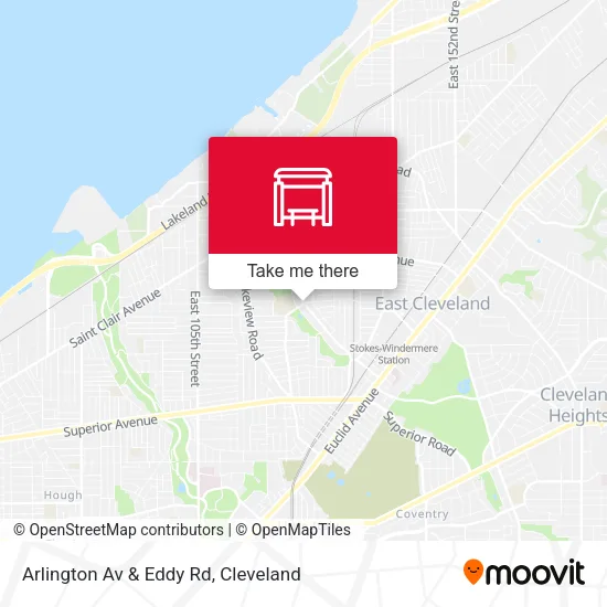 Arlington Av & Eddy Rd map