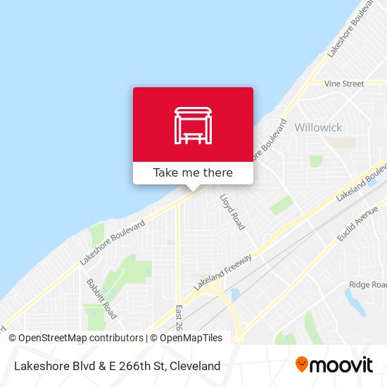 Lakeshore Blvd & E 266th St map
