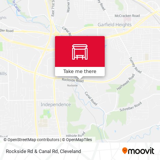 Rockside Rd & Canal Rd map