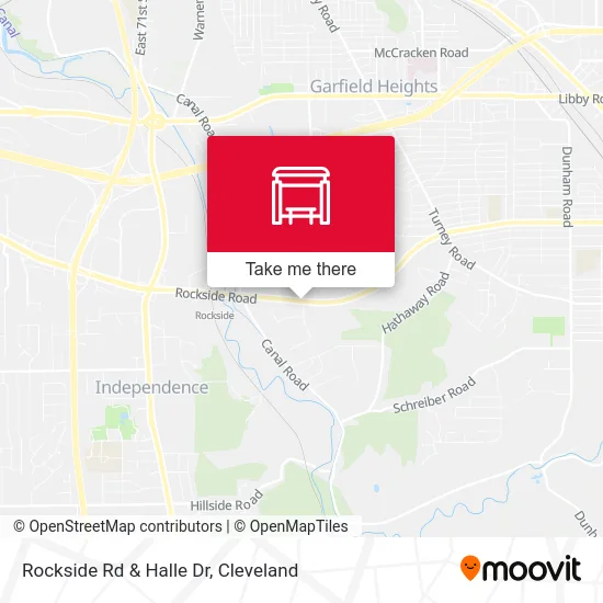 Rockside Rd & Halle Dr map