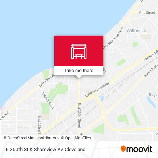 E 260th St & Shoreview Av map