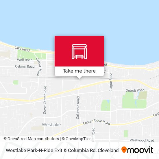 Mapa de Westlake Park-N-Ride Exit & Columbia Rd
