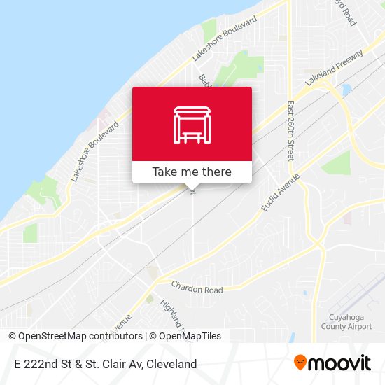 E 222nd St & St. Clair Av map