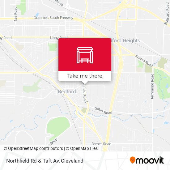 Northfield Rd & Taft Av map