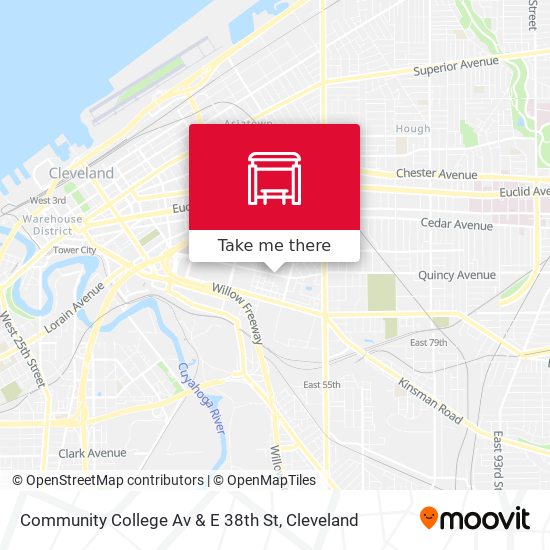 Community College Av & E 38th St map