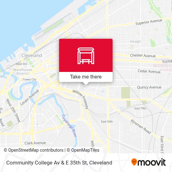 Community College Av & E 35th St map