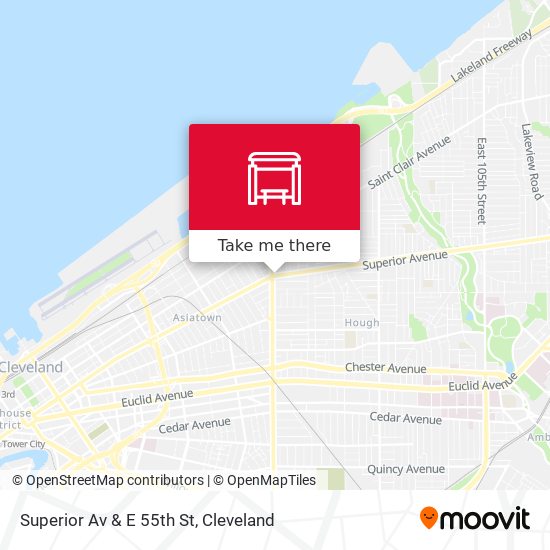 Mapa de Superior Av & E 55th St