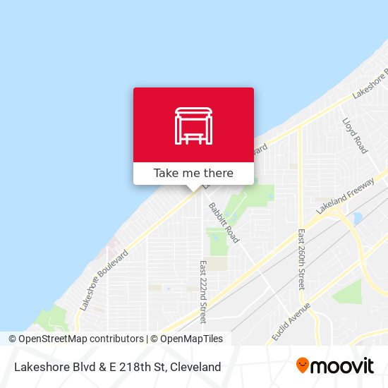 Lakeshore Blvd & E 218th St map