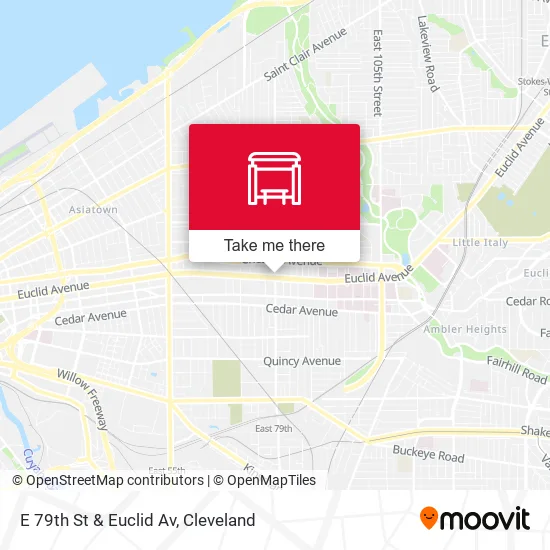 E 79th St & Euclid Av map