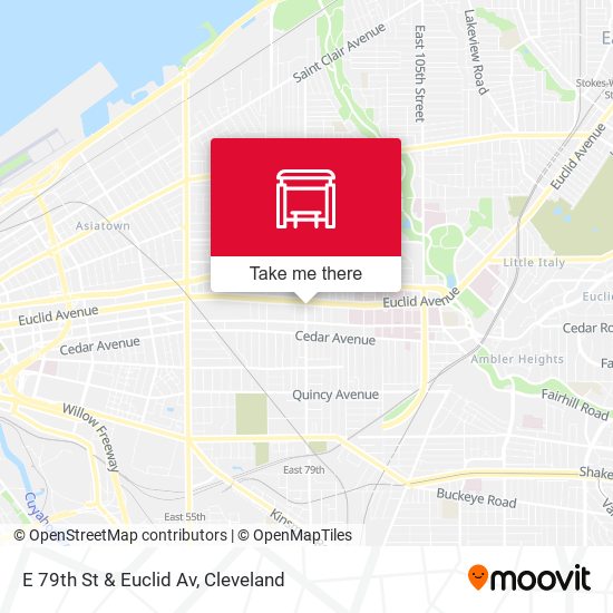 E 79th St & Euclid Av map