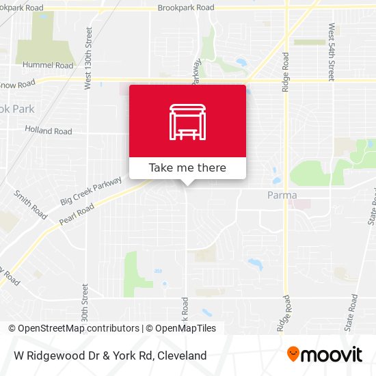 W Ridgewood Dr & York Rd map