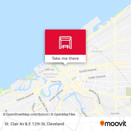Mapa de St. Clair Av & E 12th St
