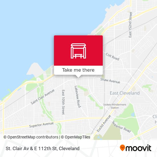 Mapa de St. Clair Av & E 112th St
