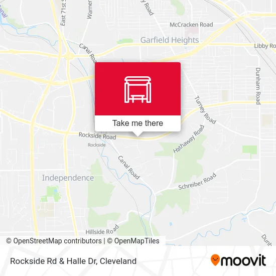 Rockside Rd & Halle Dr map