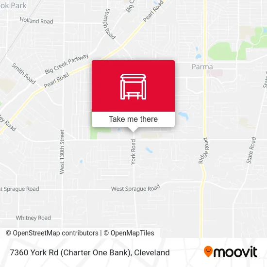 7360 York Rd (Charter One Bank) map
