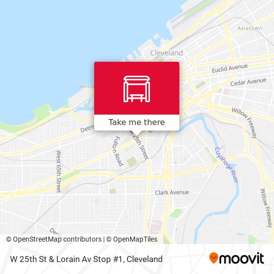 Mapa de W 25th St & Lorain Av Stop #1