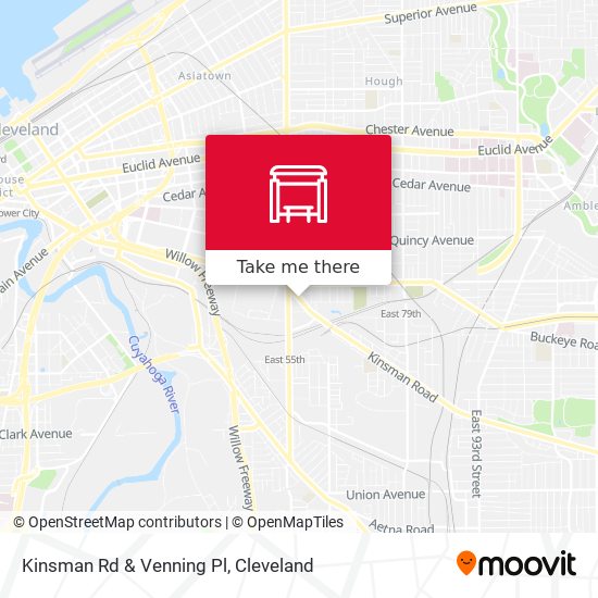 Kinsman Rd & Venning Pl map