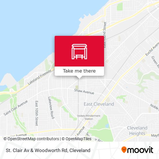 St. Clair Av & Woodworth Rd map