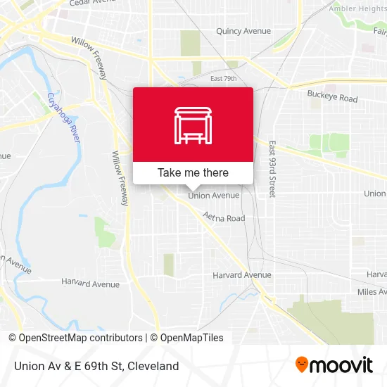 Union Av & E 69th St map