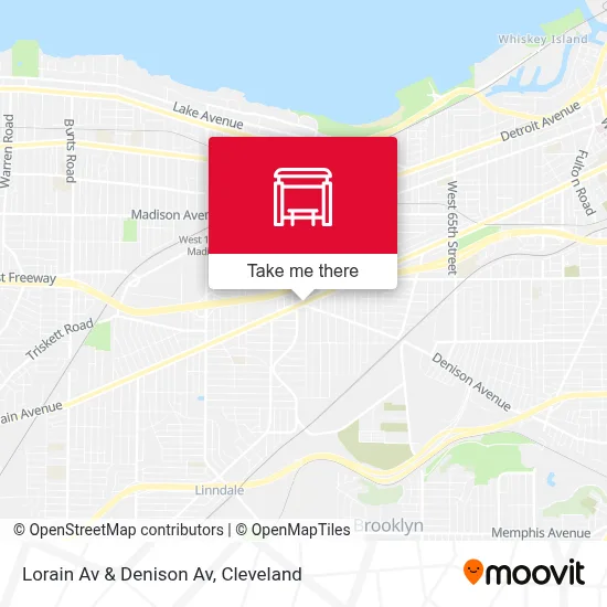 Lorain Av & Denison Av map