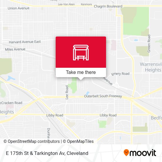 E 175th St & Tarkington Av map