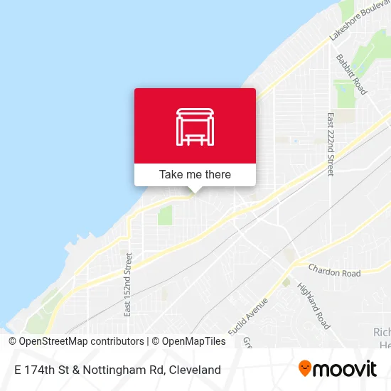 E 174th St & Nottingham Rd map