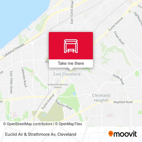 Euclid Av & Strathmore Av map