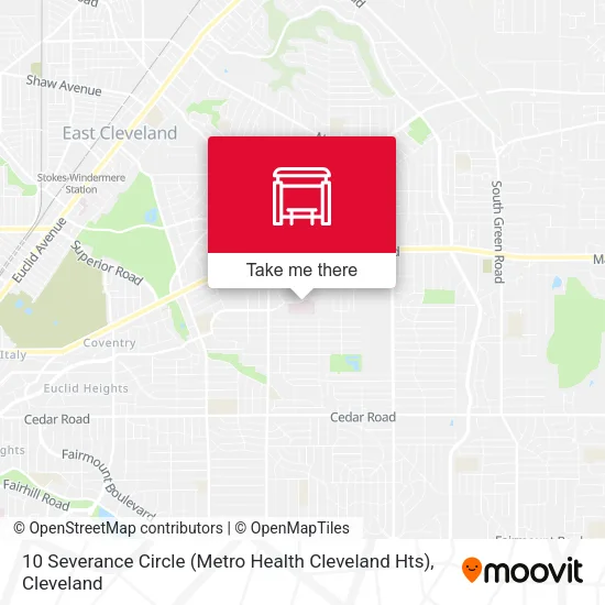 Mapa de 10 Severance Circle (Metro Health Cleveland Hts)