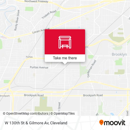 W 130th St & Gilmore Av map