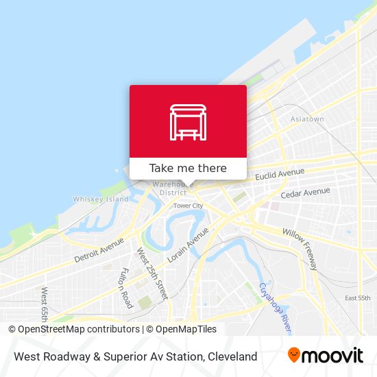 Mapa de West Roadway & Superior Av Station