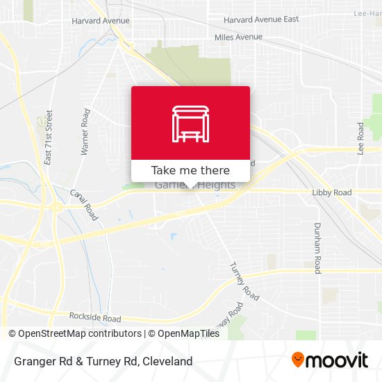 Granger Rd & Turney Rd map