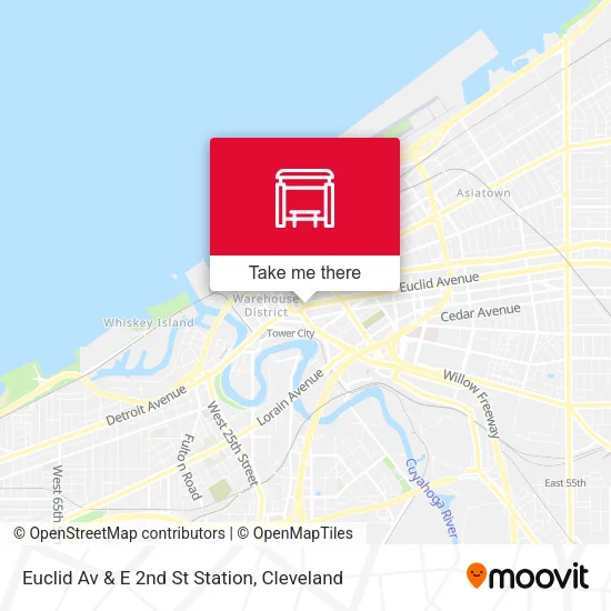 Mapa de Euclid Av & E 2nd St Station