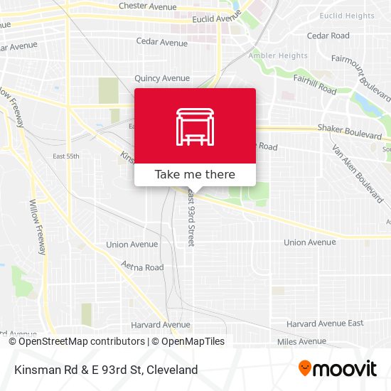 Mapa de Kinsman Rd & E 93rd St