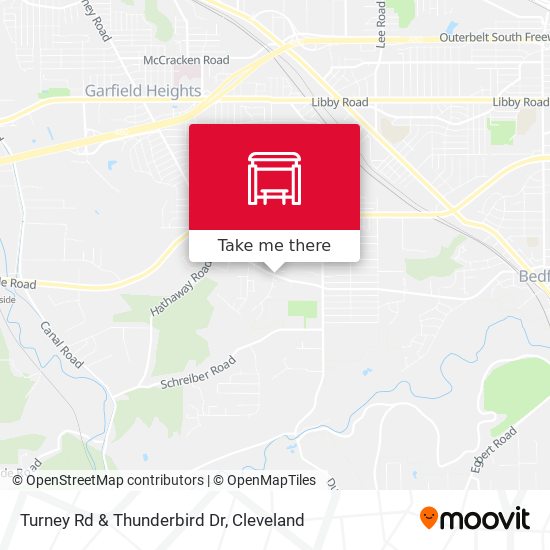 Turney Rd & Thunderbird Dr map