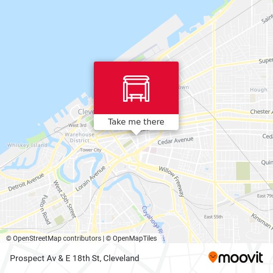 Prospect Av & E 18th St map