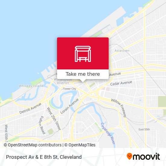 Prospect Av & E 8th St map