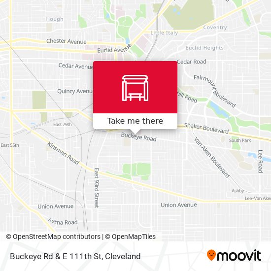 Buckeye Rd & E 111th St map