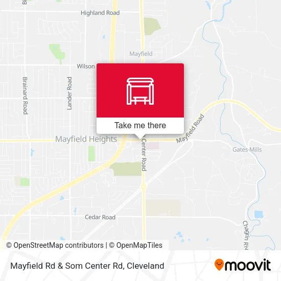 Mayfield Rd & Som Center Rd map