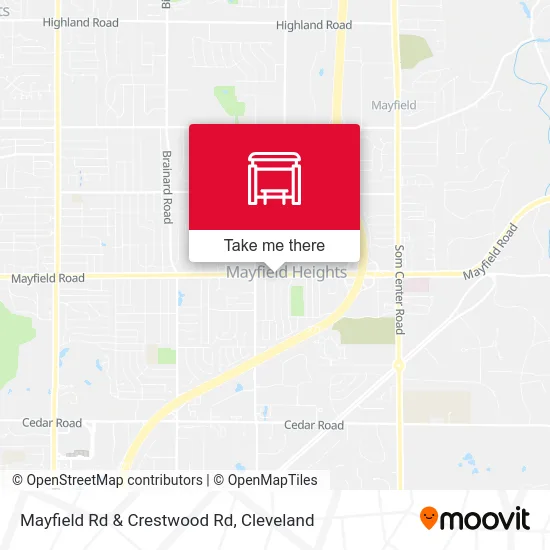 Mayfield Rd & Crestwood Rd map