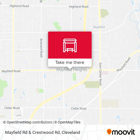 Mayfield Rd & Crestwood Rd map