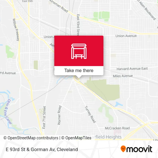 E 93rd St & Gorman Av map