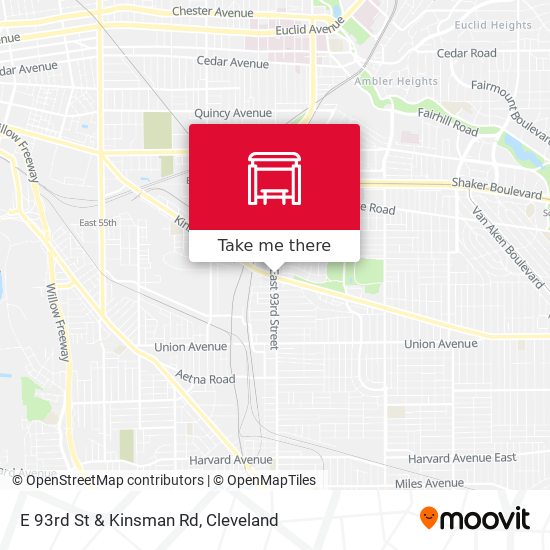 E 93rd St & Kinsman Rd map