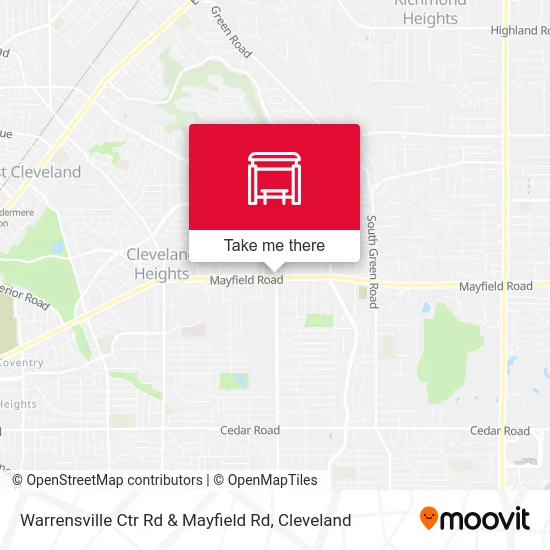 Warrensville Ctr Rd & Mayfield Rd map