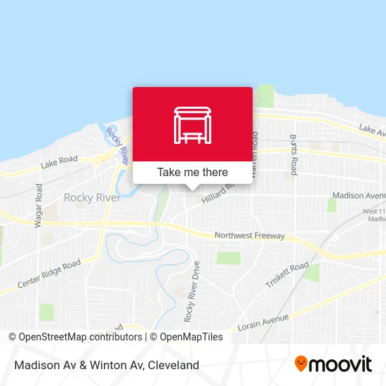 Madison Av & Winton Av map