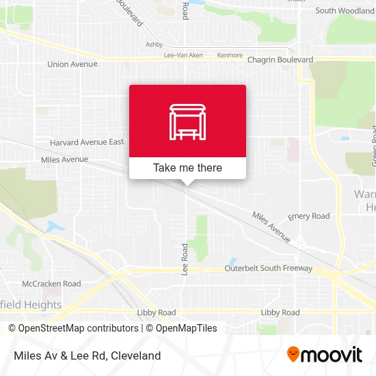 Miles Av & Lee Rd map