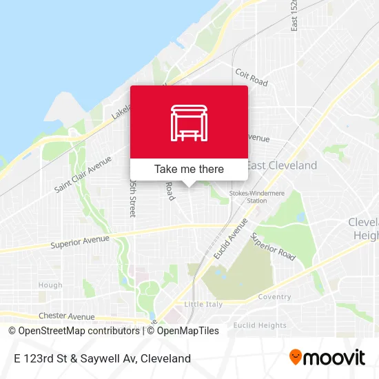 E 123rd St & Saywell Av map