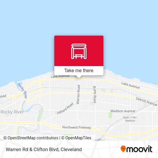 Warren Rd & Clifton Blvd map