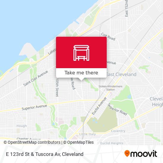 E 123rd St & Tuscora Av map